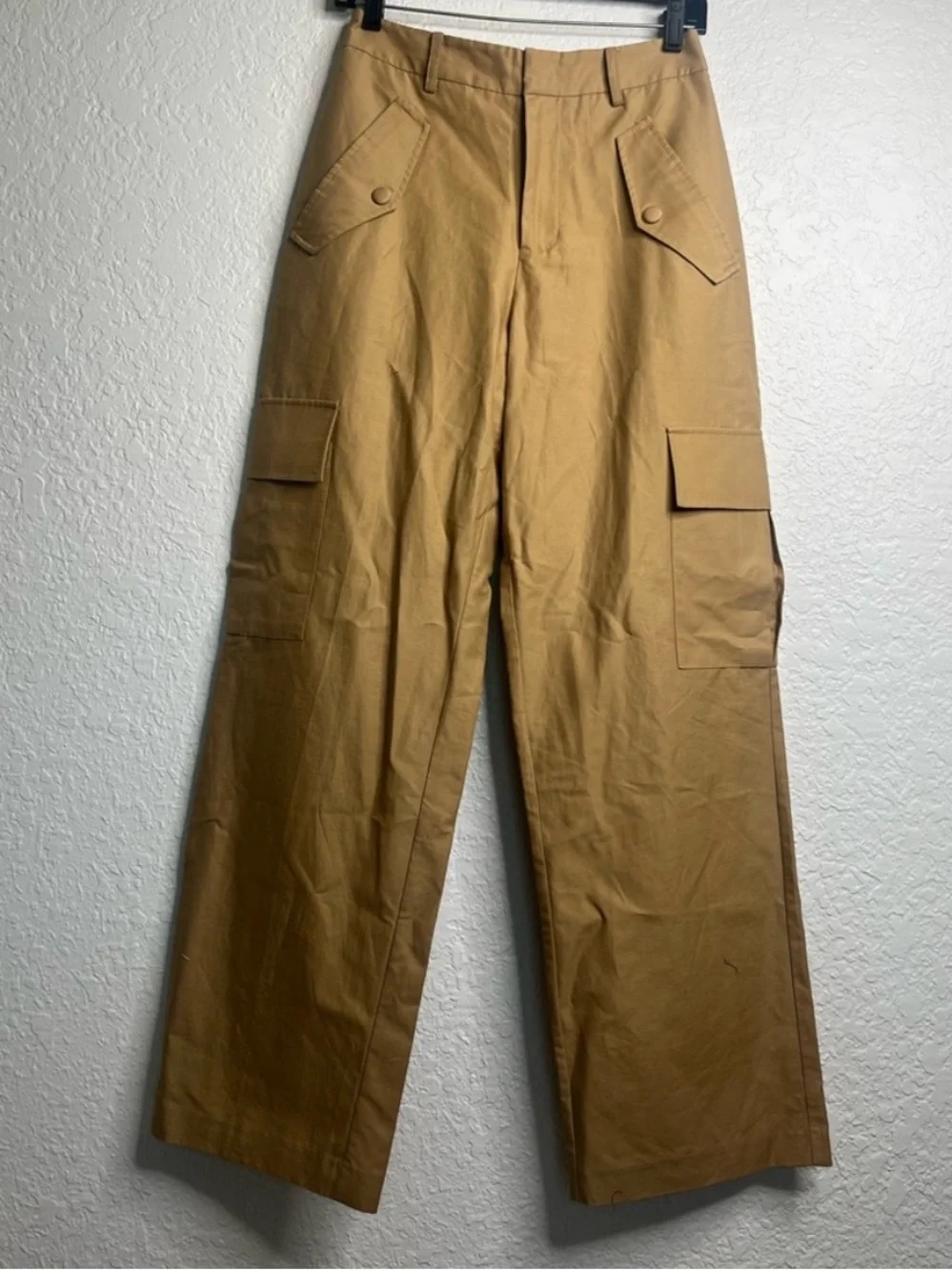 Rails Women’s Daley Cotton Linen Wide Leg Cargo Pants In Camel size 4 Neutral - Picture 2 of 6